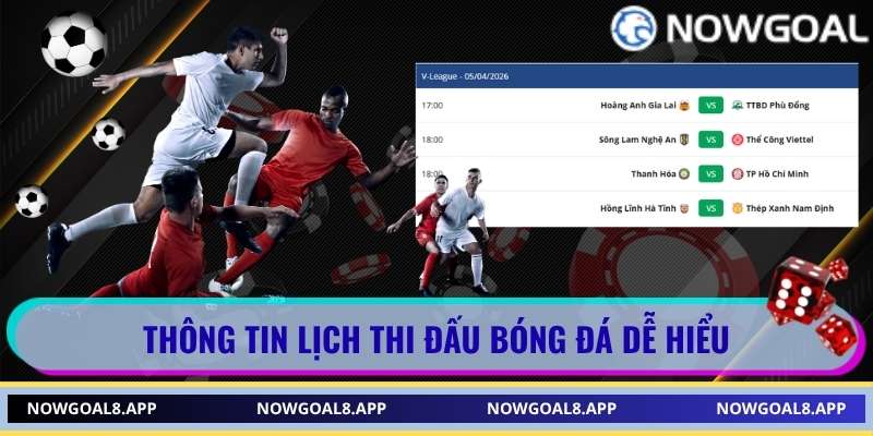 Thông tin lịch thi đấu bóng đá dễ hiểu